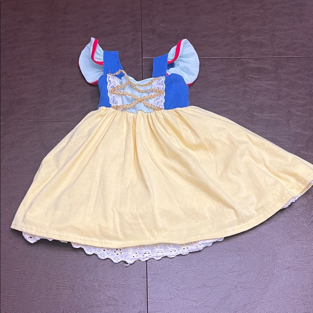 Charming Blue and Yellow Kids Snow White dress